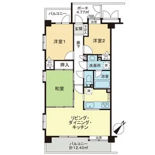 ライオンズマンション南行徳【5階】の間取り