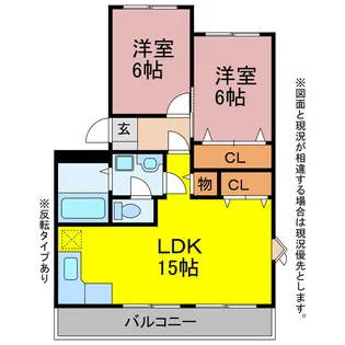 ベルハイムB棟【3階】の間取り
