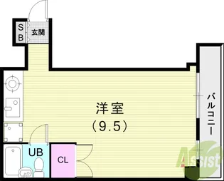 ウェルブ鈴蘭台【2階】の間取り