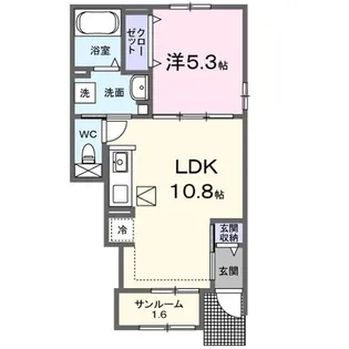 メゾン・ド・ベルジュ天神【1階】の間取り