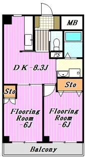 マンションコイム5【2階】の間取り
