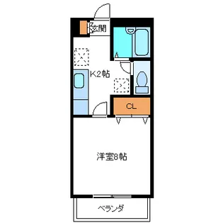 クレール神明【3階】の間取り