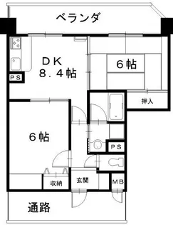 ライオンズマンション相生町【6階】の間取り