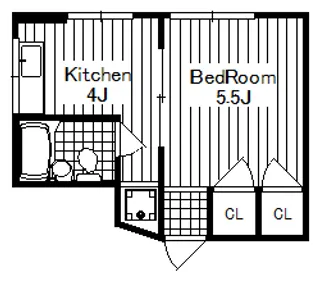 コーワハイツ【1階】の間取り