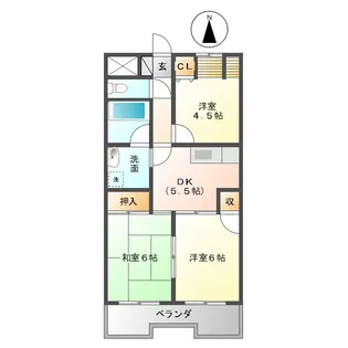 ル・ド・ソレイユ【6階】の間取り