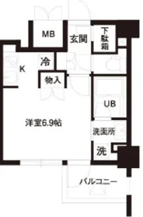 レジディア白金高輪【4階】の間取り