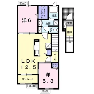 グリュック【2階】の間取り