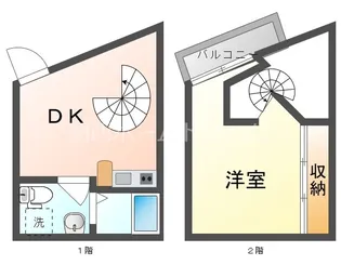 ピラミッドアネックス【1階】の間取り
