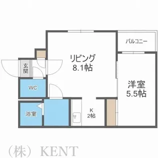 ジュネス琴似【3階】の間取り