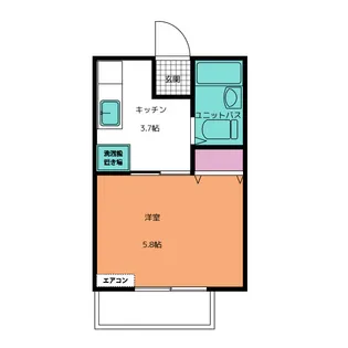 1Kの間取り画像