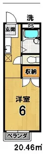 ハイツ詩仙院【1階】の間取り