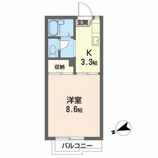 COZY ALLEY B【2階】の間取り