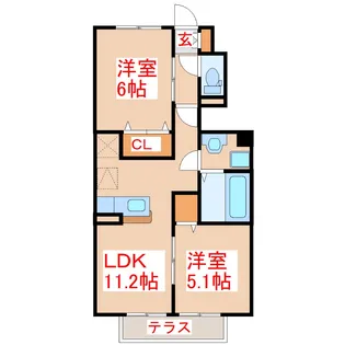 ウィット・サンセリエ【1階】の間取り