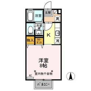 D-ROOM グランブルーム A205【2階】の間取り