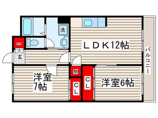 第2仲町マンション【1階】の間取り