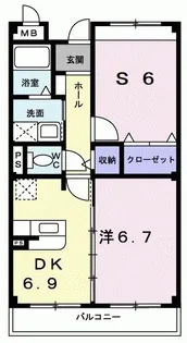ベルフリ-デ【1階】の間取り