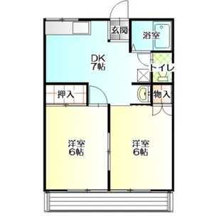 シティハイムへいせい【1階】の間取り
