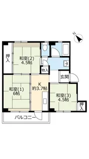 UR明石舞子【2階】の間取り