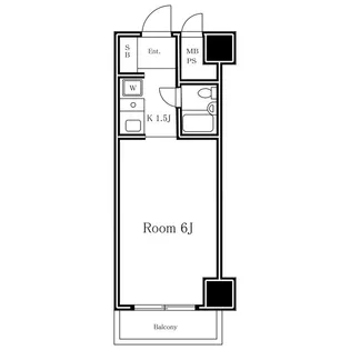 ルイシャトレ恵比寿【5階】の間取り