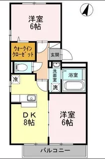 クリオコートB棟【2階】の間取り
