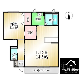 コートクレールII【1階】の間取り
