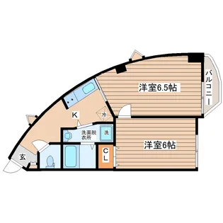 旭コアビルA棟【4階】の間取り