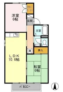プレジール宮小路 A棟【2階】の間取り