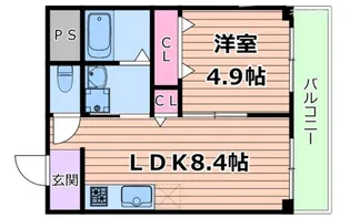 大阪府大阪市北区中崎西2【マンション】の間取り