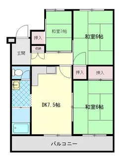 3DKの間取り画像