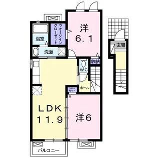サニートロン・ヴェルナ【2階】の間取り