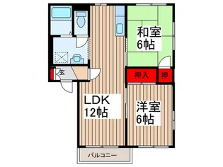 ウィステリアB棟【2階】の間取り