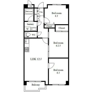 東京都足立区綾瀬4【マンション】の間取り