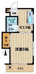 シャトーブラウン【1階】の間取り