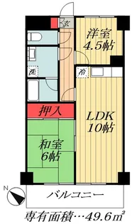 クオーレプロバンス篠崎【9階】の間取り