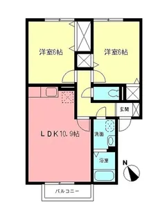 神奈川県相模原市中央区田名【アパート】の間取り