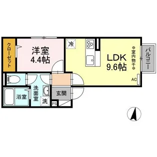 ヴィラージュ松屋II【2階】の間取り