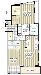 東京都港区南麻布3【マンション】の間取り
