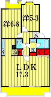 シャンクレール南流山【1階】の間取り