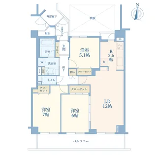 東急ドエル・アルスたまプラーザ【4階】の間取り