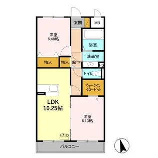 ジュールフェリエ【3階】の間取り