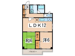 コ-トアベニュ-横浜【4階】の間取り