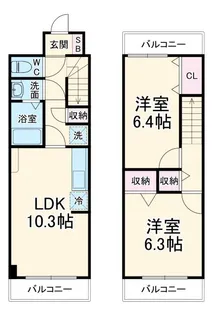 サンライズ幕張【3階】の間取り