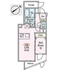 東京都渋谷区恵比寿3【マンション】の間取り