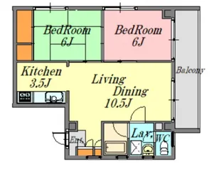 広島県広島市佐伯区楽々園2【マンション】の間取り