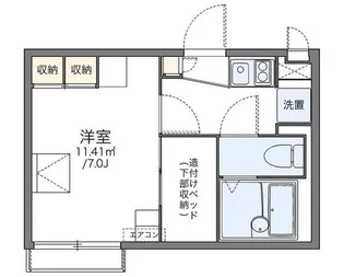 1Kの間取り画像