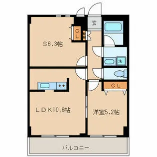 アーバンレックス西新井III【3階】の間取り