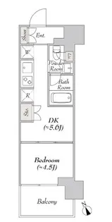 ウエリスアーバン水天宮前【12階】の間取り