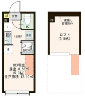 ソレイユテラス東十条【1階】の間取り