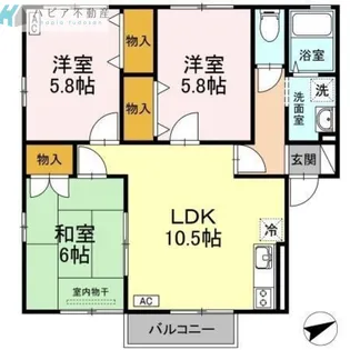 セジュール島田 C棟【1階】の間取り