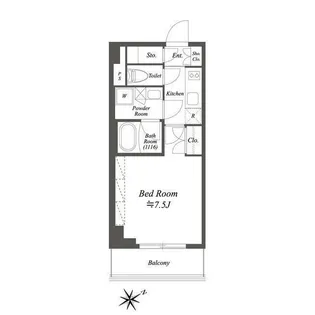 ブライズ白金台【4階】の間取り